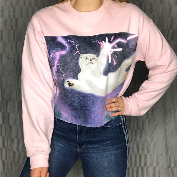 taylor swift pink cropped sweatshirt